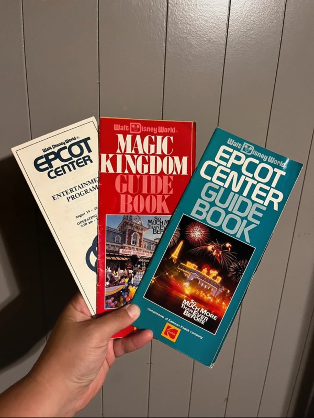 Vintage 1980s Disney world/epcot guidebooks